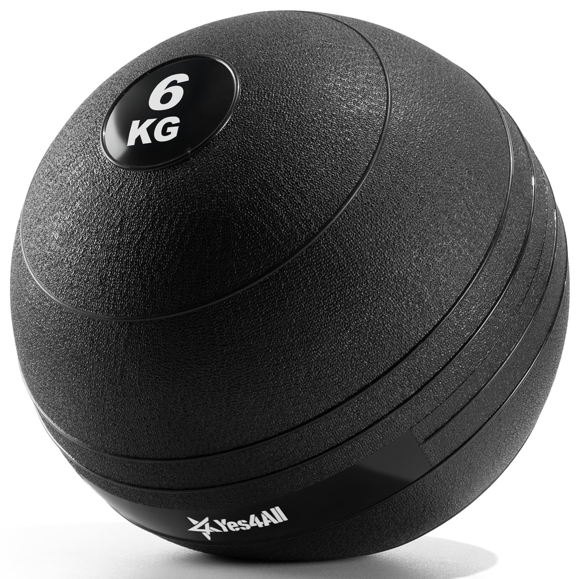 Yes4All Slam Ball - Smooth - KGs - 6KG, Schwarz