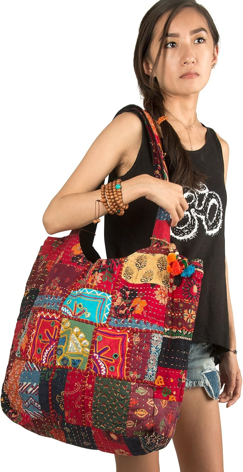 Tribe Azure Fair Trade Women's Cotton Shoulder-Handbags - Image 6