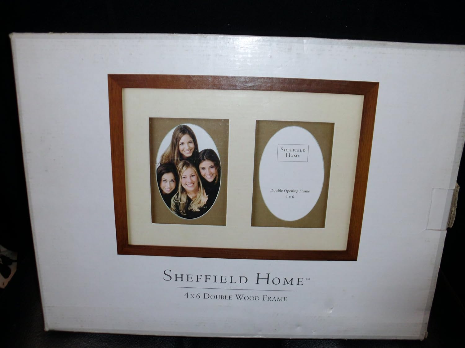 Sheffield Home Picture Frame 4" x 6" double wood frame double