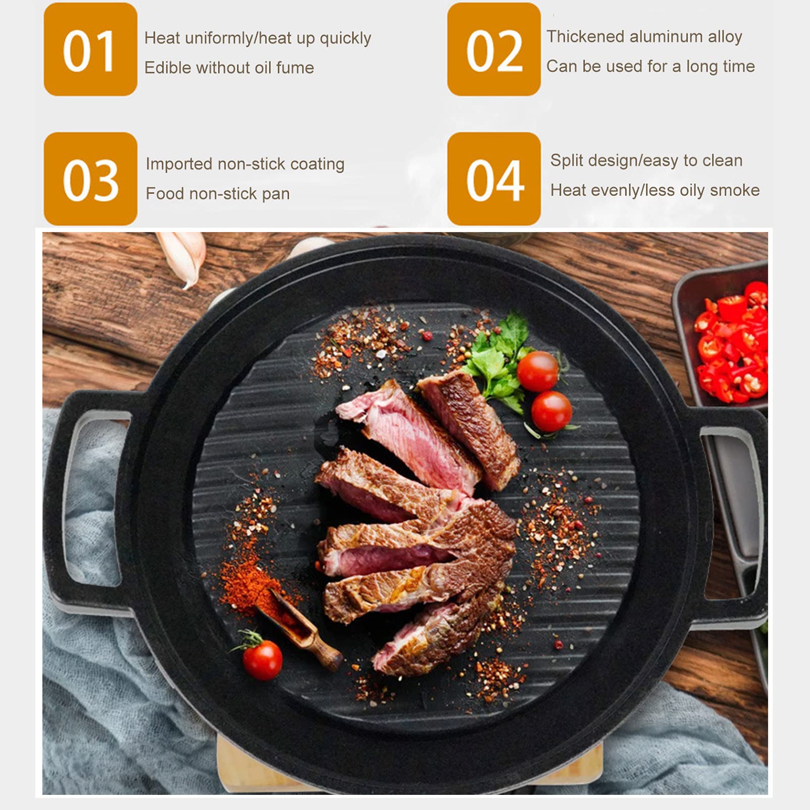 Home/Hotel Mini BBQ Grill Fornello ad Alcool da Tavolo, 18 cm Griglia per Piano Cottura Monoporzione Yakiniku Grill, Griglia Hibachi in Stile Giapponese Utensili per Barbecue in Lega di Alluminio, G