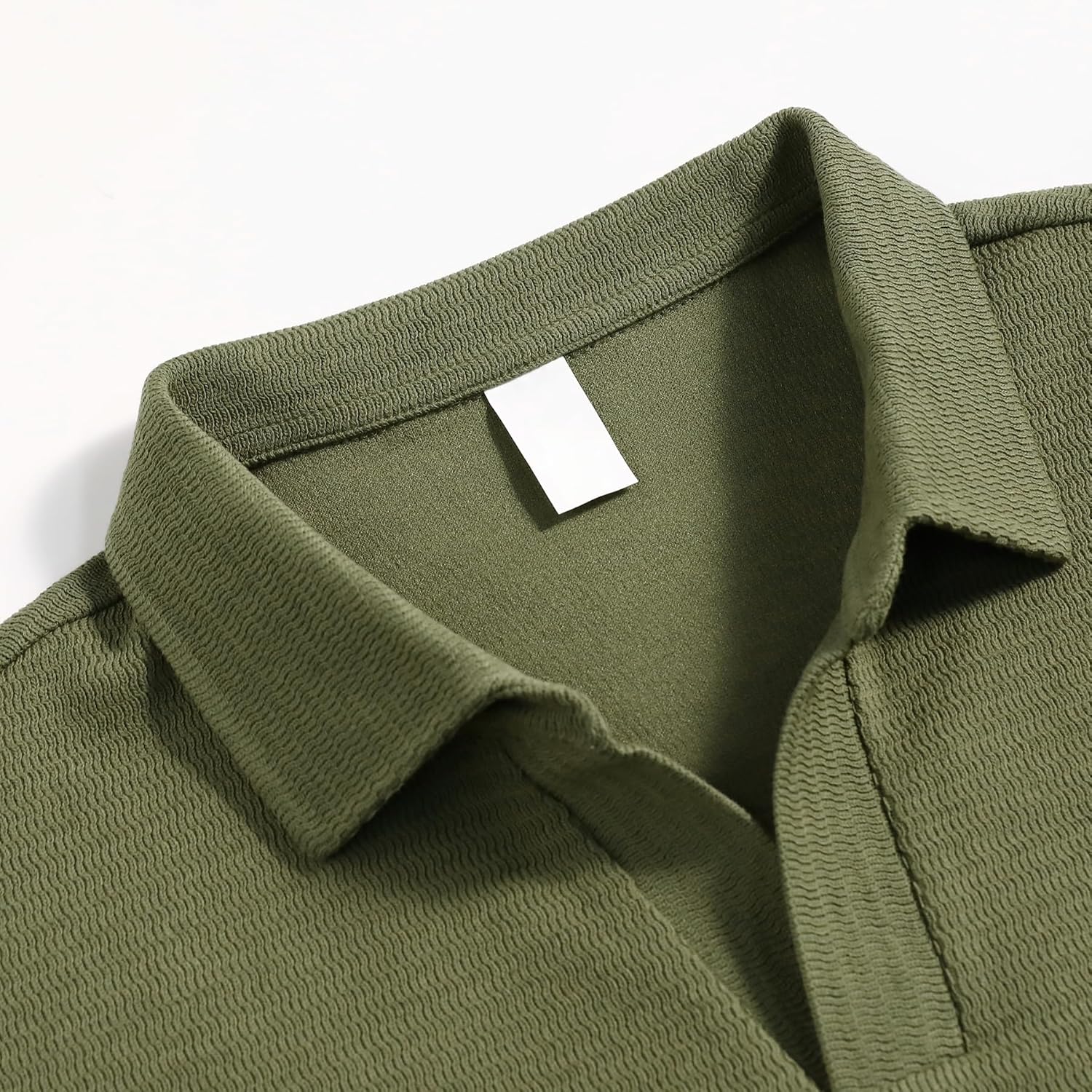 Allthemen Mens V-Neck Sweater Long Sleeve Knit Polo Shirts Lightweight Ribbed Pullover Sweatshirt - Image 4