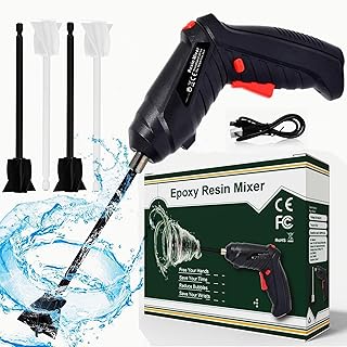 Epoxy Resin Mixer, Handheld USB Rechargeable Resin Stirrer for Saving Your Wrist, Minimizing Bubbles, Resin Mold Silicone Supplies, Mixing, DIY, Crafts, Epoxy, Glazes, Paint(4Pcs Paddles)