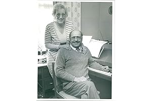 Vintage Photo of Pudsey Bear Answering Pledge-Line Calls for Children in Need