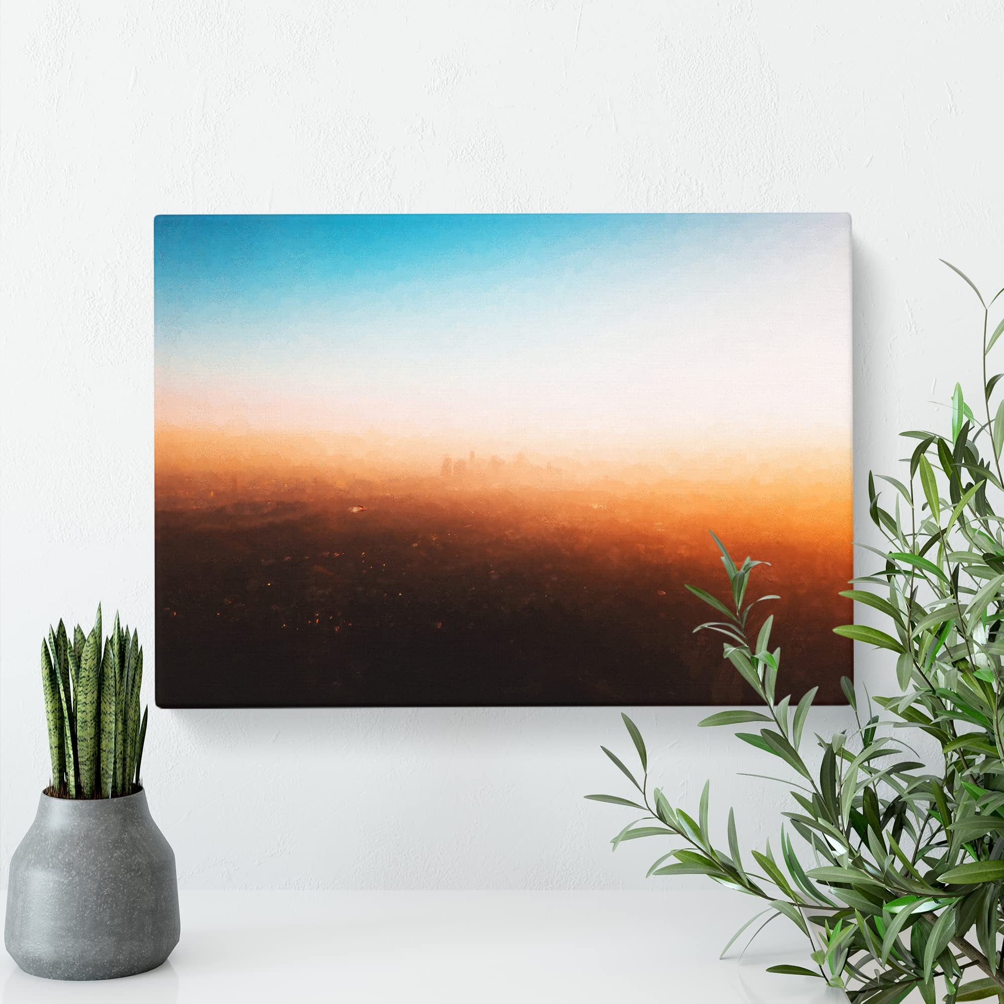 The Downtown Los Angeles Skyline Canvas Print, Mixed, 25L x 50W cm - Image 3