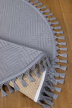R lyef Aden Daire Kaymaz Taban Kesme Hal  Pon Gri 150 X 150