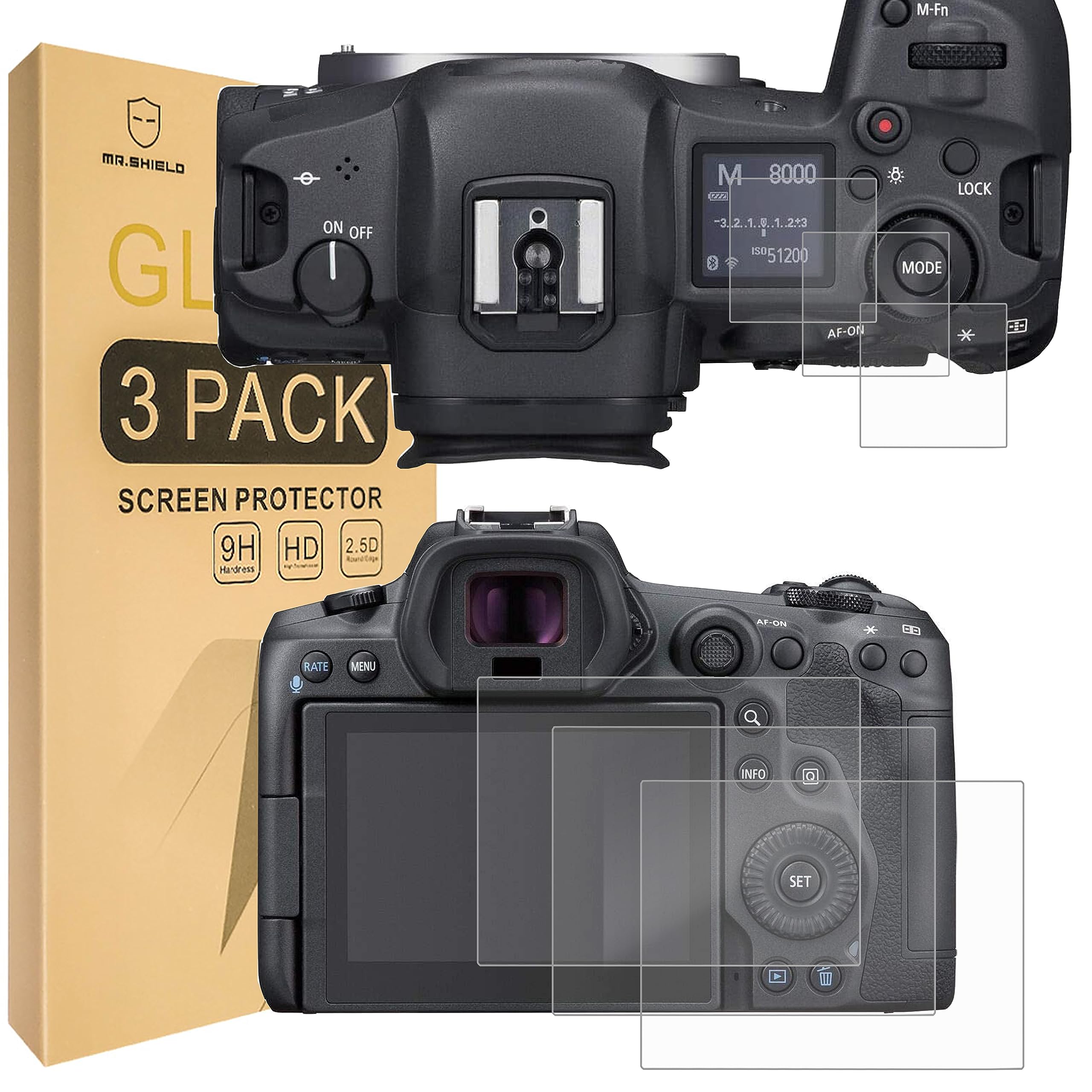 Savvies (6 Pieces) Screen Protector for Canon EOS R5 Screen Protector Ultra Transparent