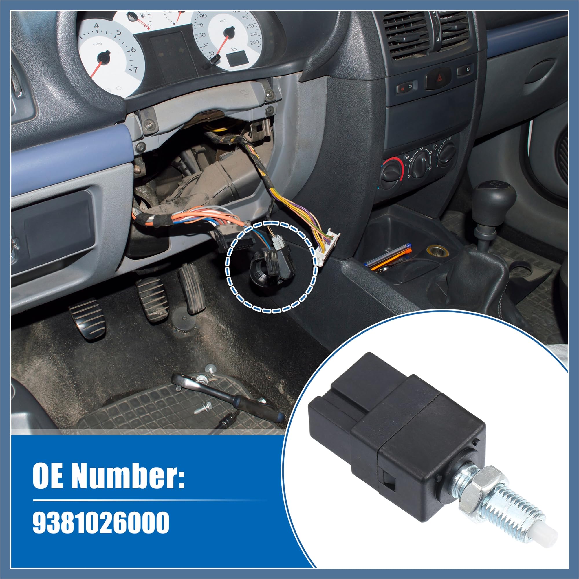 Reemplazo del Interruptor de Luz de Freno para Kia Picanto 07-11 No.9381026000 Parte del Vehículo