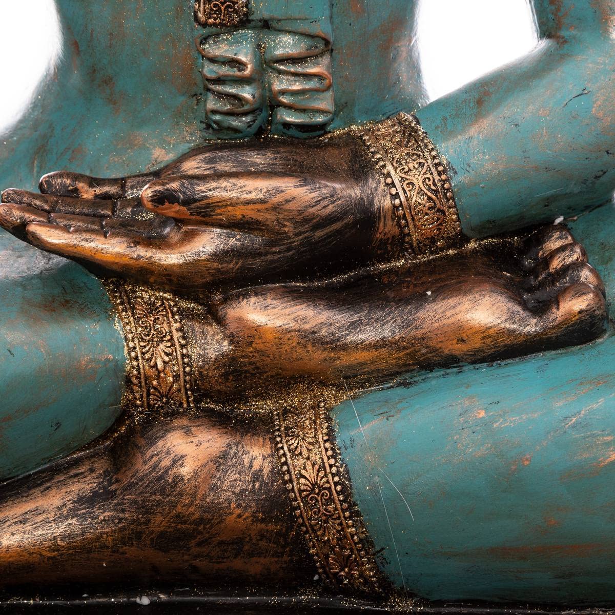 Atmosphera – Figur Buddha sitzend – Kunstharz, Höhe 73 cm