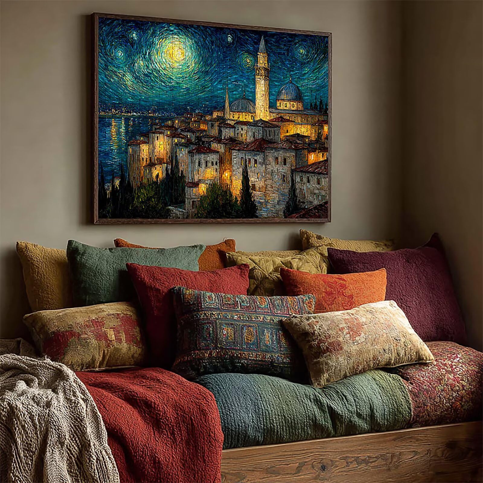 Starry Sky Puzzle Drewno, Nocny widok Puzzle 5000 elementów Dorośli z pudełkiem 156 x 105 cm, rodzinny wypoczynek, wysokiej jakości gry logiczne, odpowiednie dla większości ludzi, prezenty, P-1557