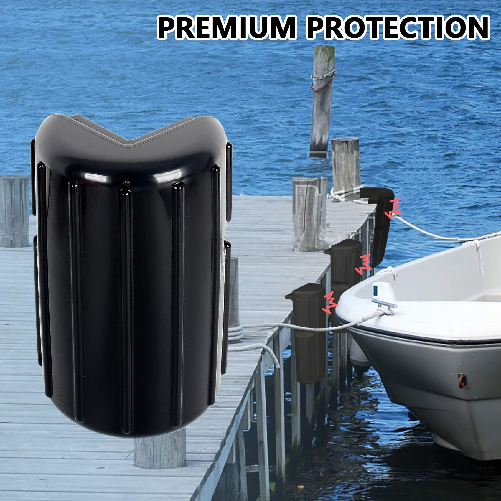 Inflatable Dock Protection Boat Dock Bumpers Marine Inflatable Marine Dock Protection (2-Pack) | 8 ...