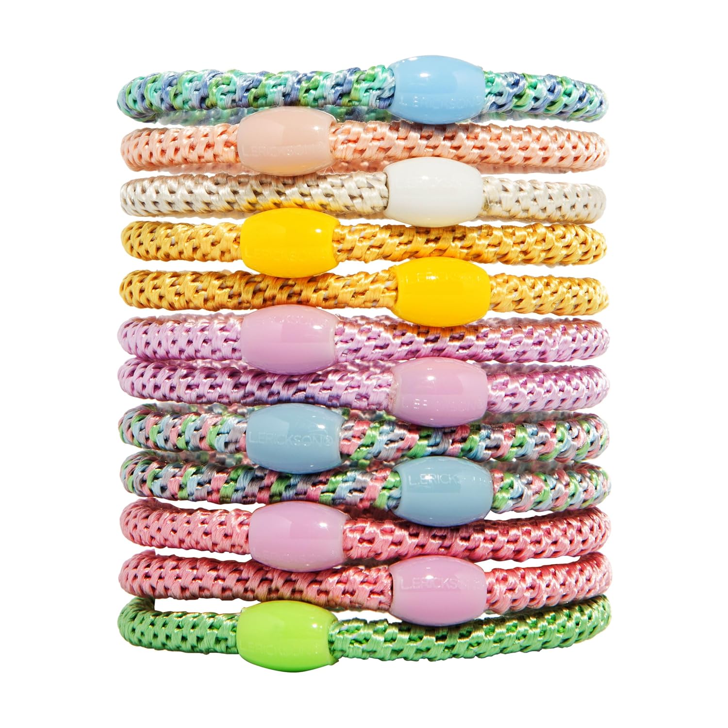 L. Erickson Colorful Hair Ties for Thin Hair - Damage-Free Hold