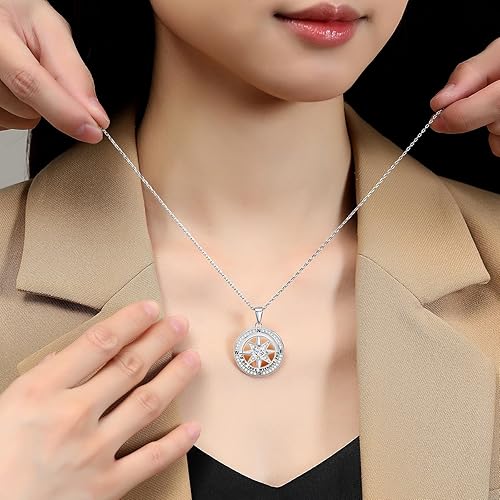 Miniatura 3 de Regalos para esposa, aniversario, brújula, collar para mujer, joyería de cumpleaños para su novia, día de San Valentín, día de la madre, regalos