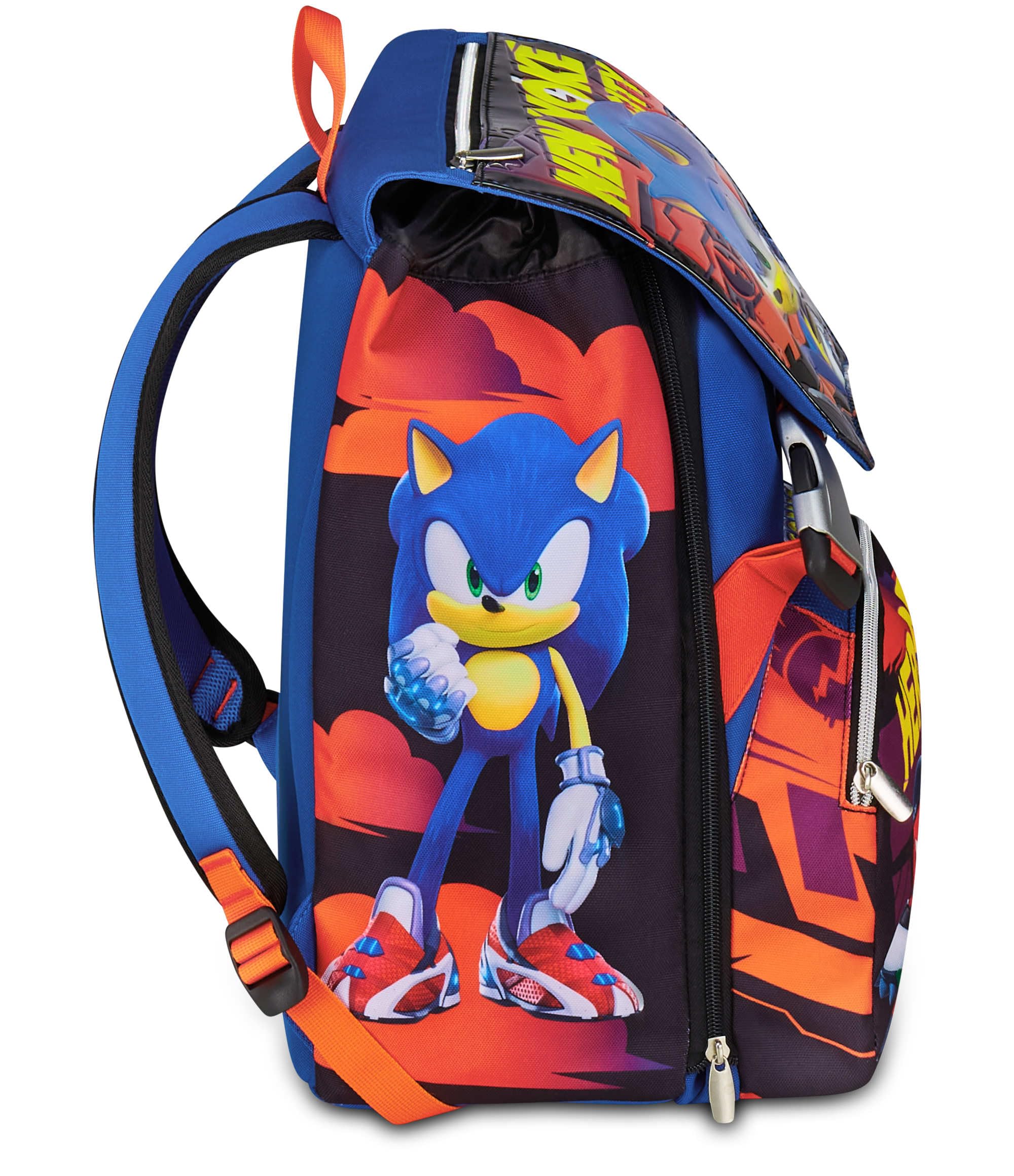 Seven Sonic Zaino Doppio Scomparto Estensibile, Blu, Maxi Capienza, Schienale Preformato, Bambino, Scuola Elementare