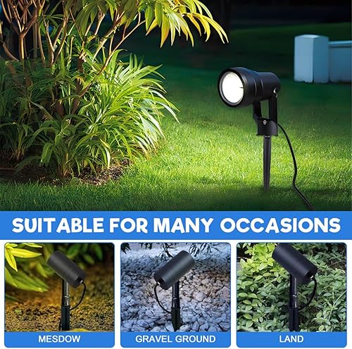 Miniatura 4 de 25 estacas de luz solar, 5.5 x 0.55 pulgadas, estacas de repuesto de luz, estacas de luz de jardín para luces de jardín, paisaje, patio, camino,