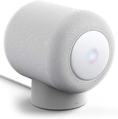 elago HomePod Stand Compatible with 2023 New HomePod 2nd Generation/HomePod 1 Speaker - Proper EQ, Easier to Control with Better Indicator Visibility [White]