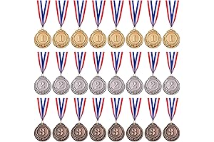 24 Winners Medals of Golds, Silvers, and Bronzes for Any Event or Contest