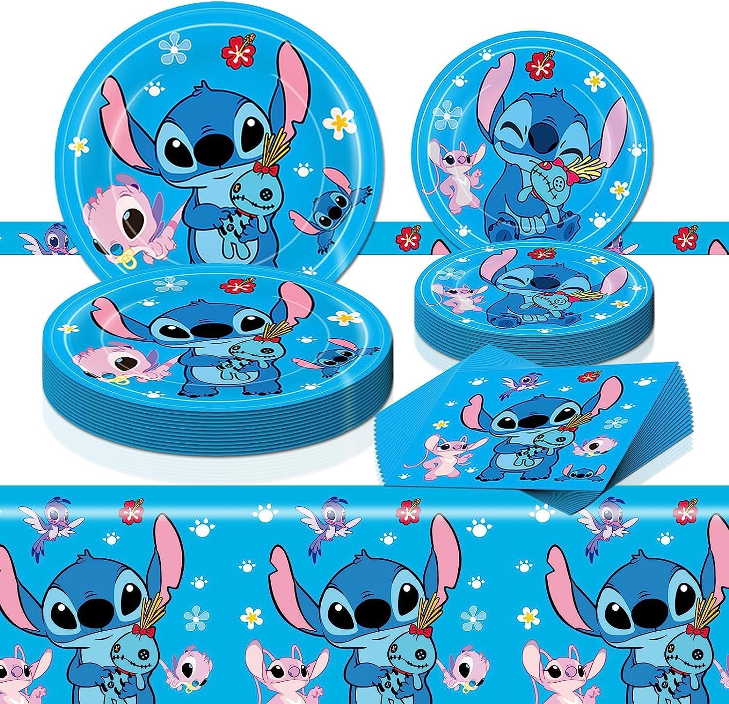 Vaisselle de Decoration Anniversaire Minnie,113pcs Ensemble de Vaisselle Minnie Anniversaire