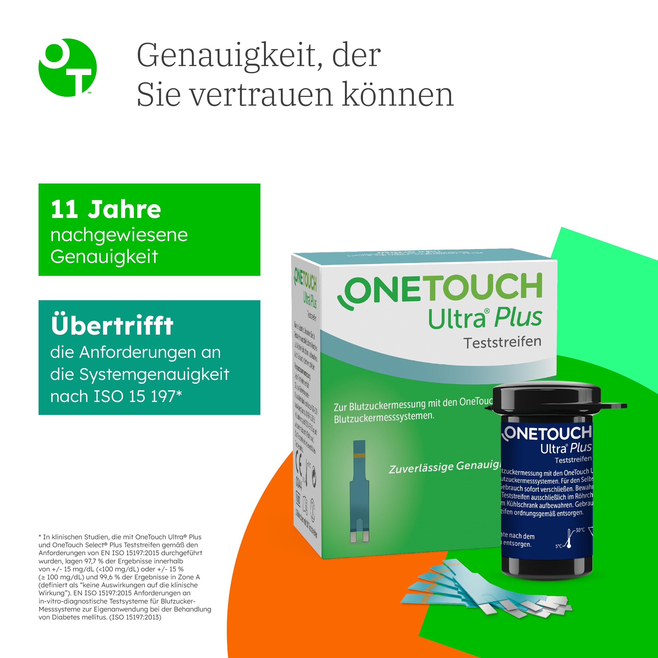 OneTouch Ultra® Plus Blutzuckerteststreifen I 50 Stück I 1 Packung I zur Blutzucker-Messung bei Diabetes (Zucker-Krankheit)