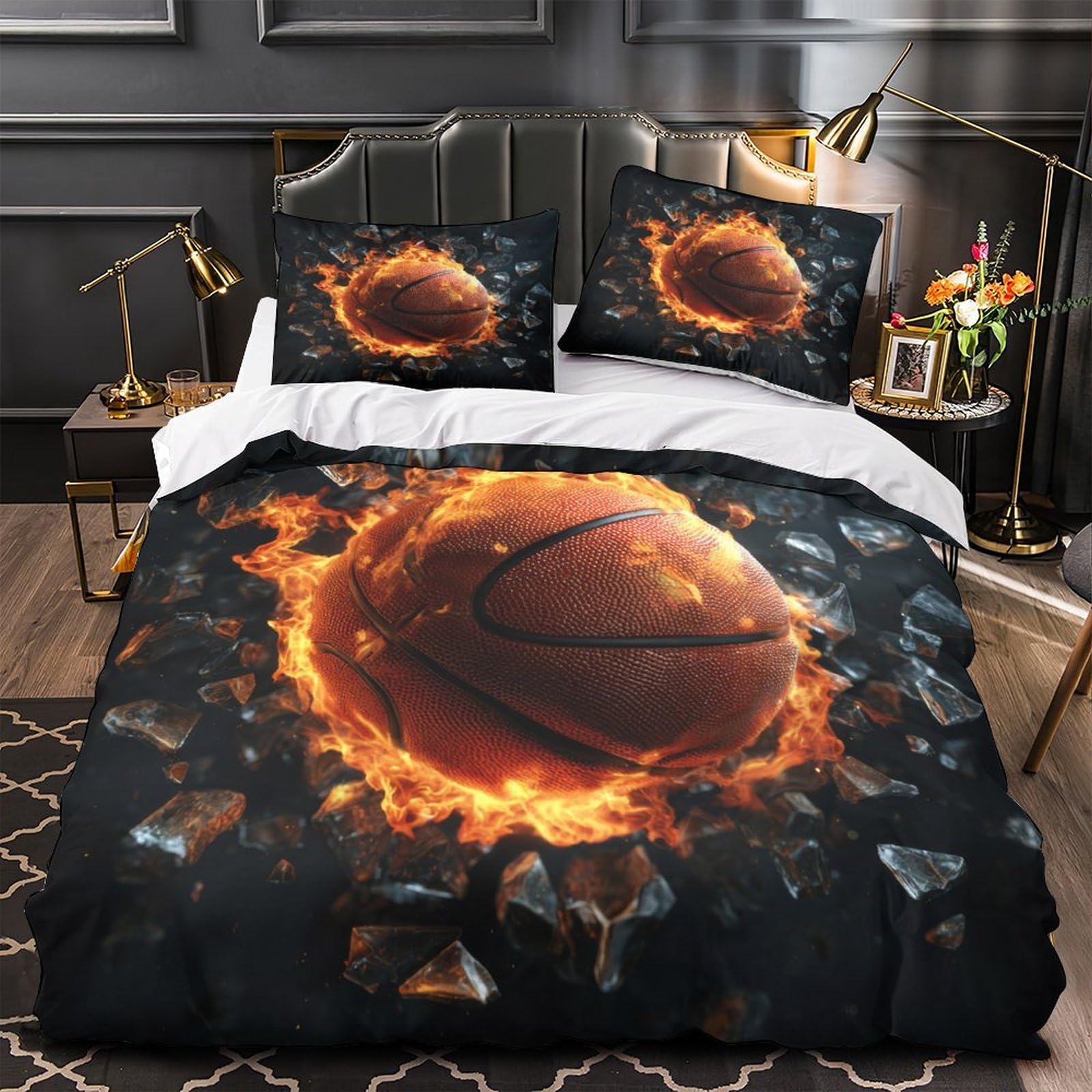 Basket-ball Parure de Lit Microfibre Hypoallergique 135x200