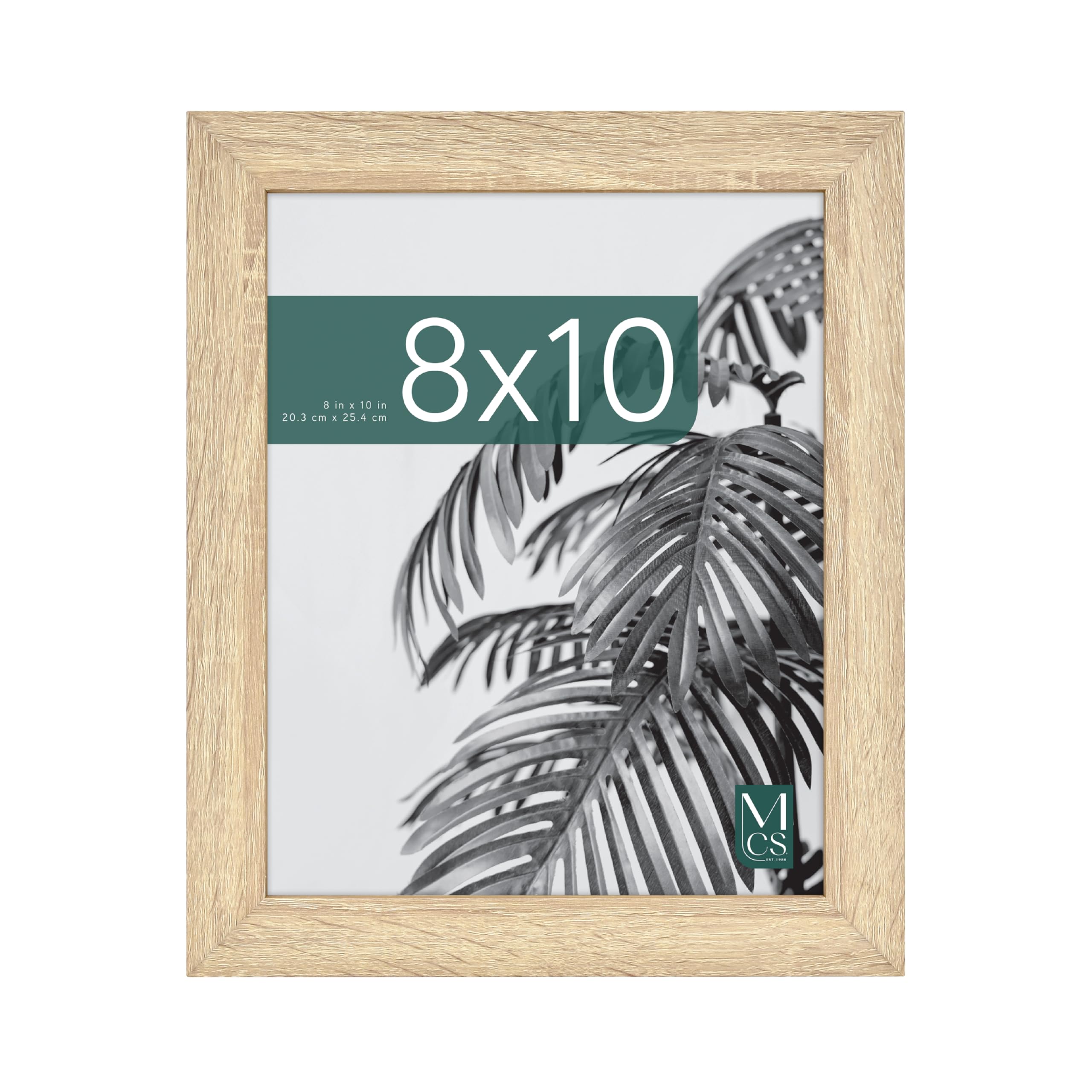 Studio Gallery 8x10 Picture Frame Natural Woodgrain Engineered Wood, Vertical & Horizontal Wall Hanging & Easel for Tapletop Display, Rectangle Photo Frame for Photos, Posters & Art Prints (1-Pack)