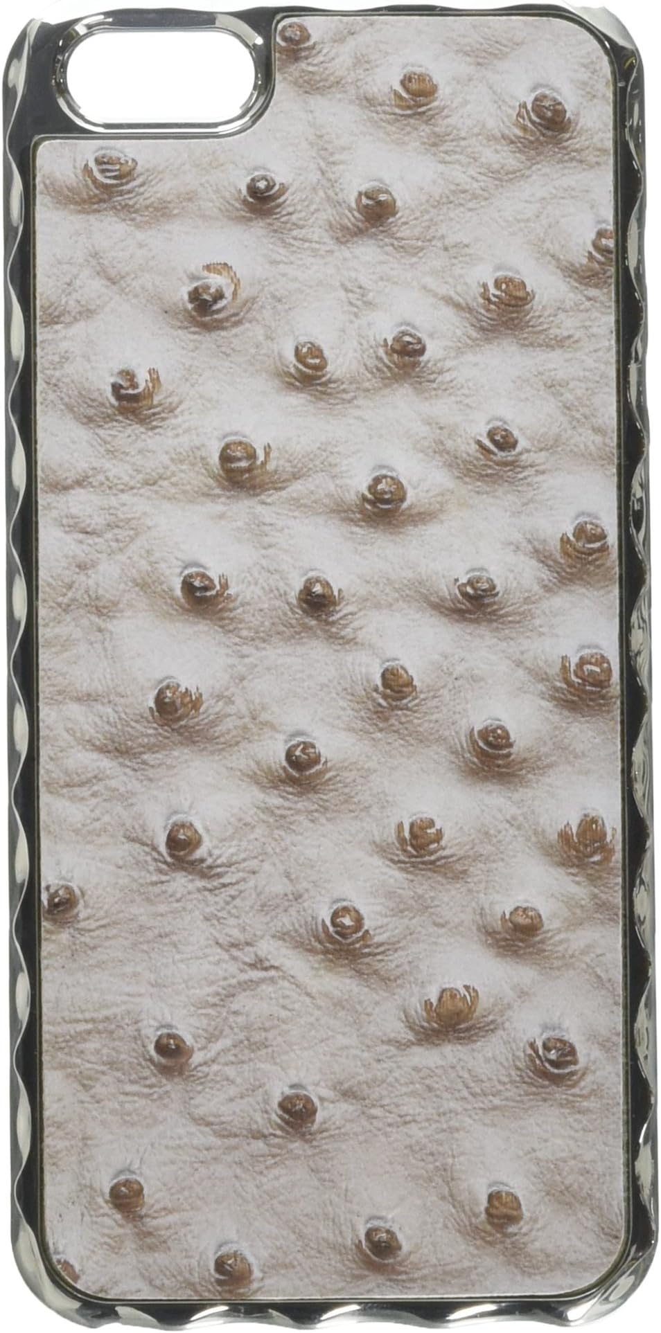 MYBAT IPHONE5HPCBKLE220WP Premium Executive Case for iPhone 5 / iPhone 5S - 1 Pack - Retail Packaging - Gray Silver Plating Ostrich Leather Alloy