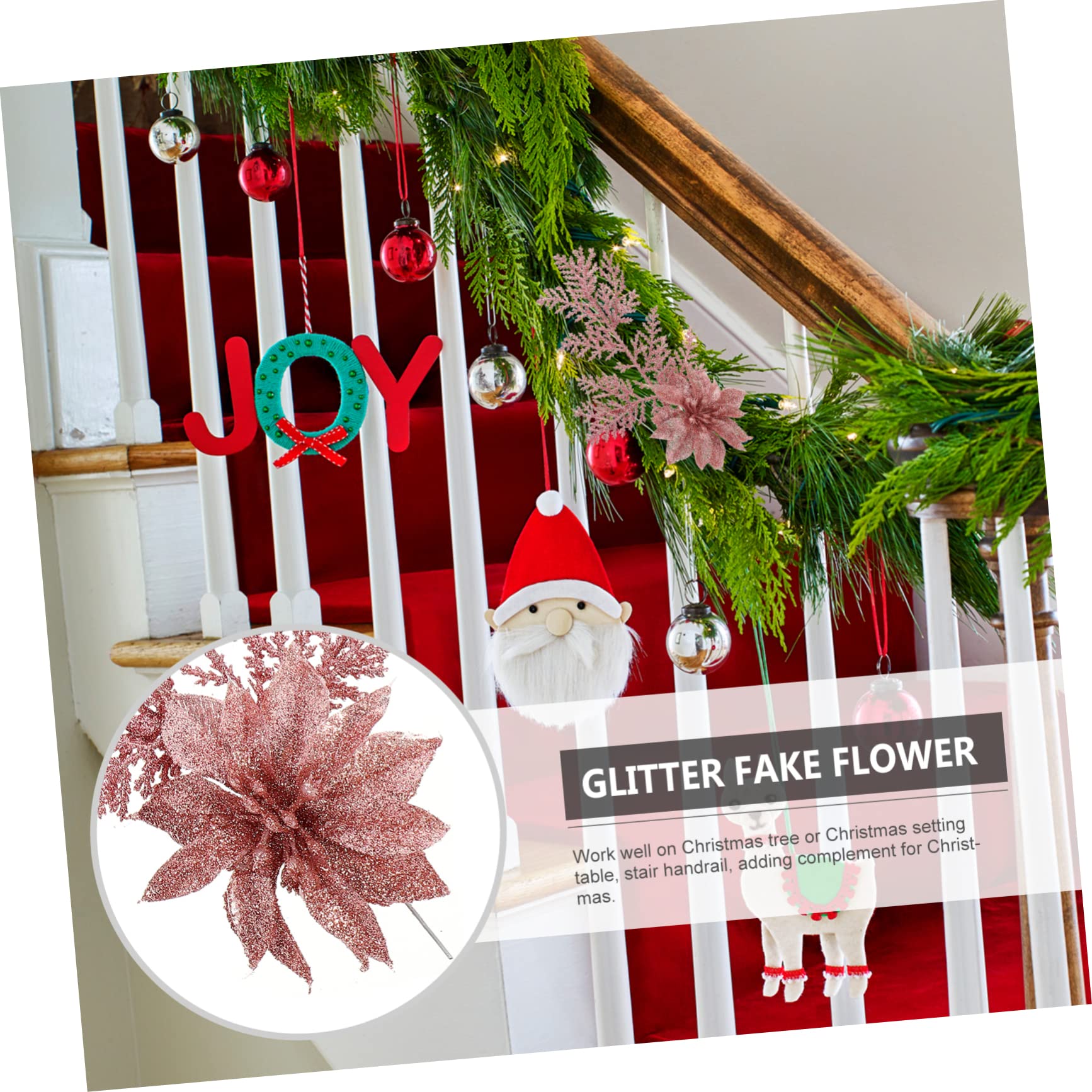 Zerodeko 3 Set Di Fiori Di Simulazione Di Natale Rami Di Pino Artificiali Fiori Finti Decorativi Forniture Per Alberi Festivi Per Decorazioni 6 Pezzi * 3