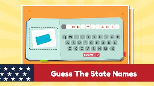 US States Quiz: USA Capitals Map & Flags Puzzle Learning Games for Kids | World Geography Games