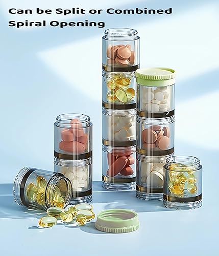 Vista 31 de MURRI&MURRDI Pastillero organizador de 7 días con 28 celdas, gran pastillero semanal para 4 compartimentos diarios, pastillero de viaje a prueba