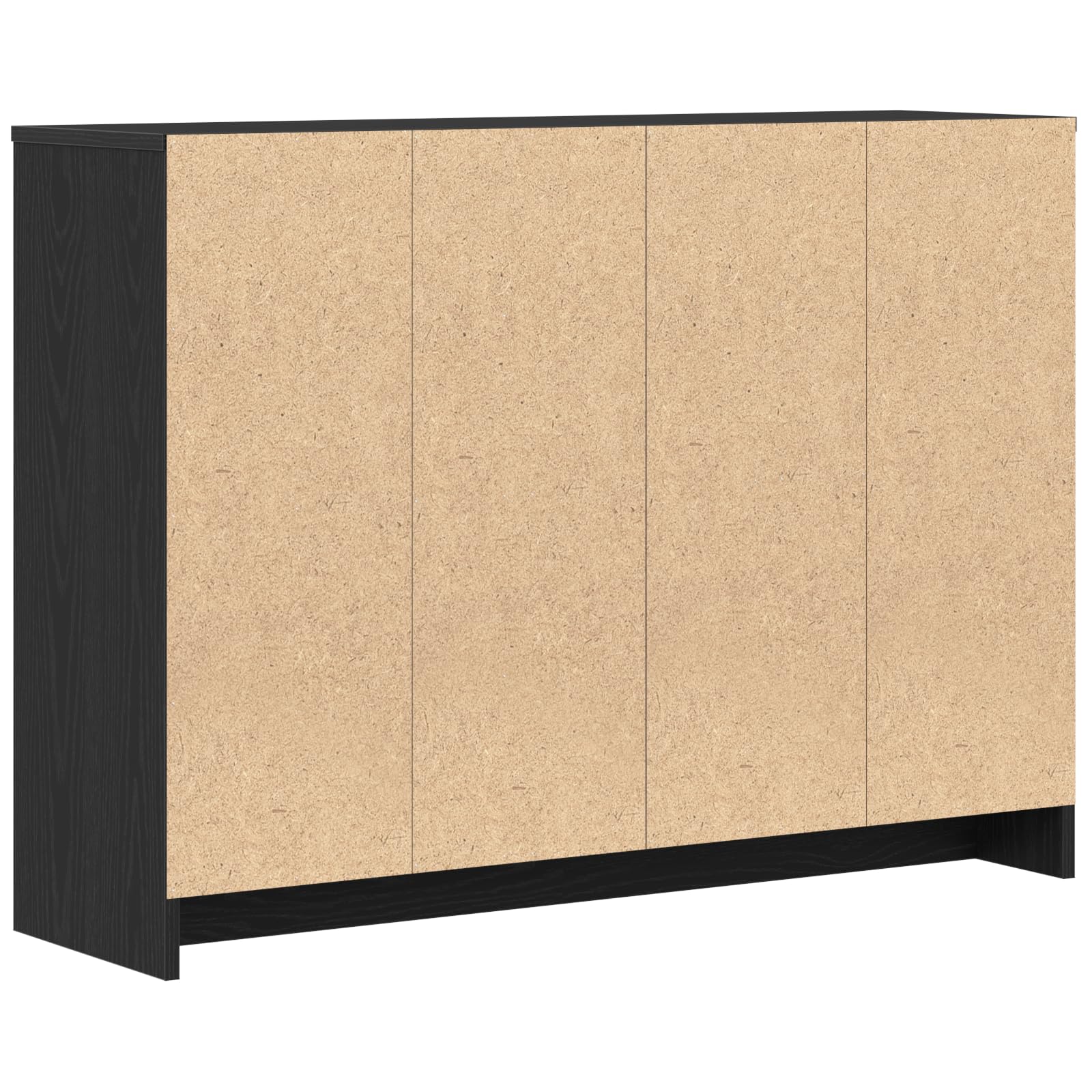 Credenza nera, 102 x 29,5 x 75 cm, comò in legno