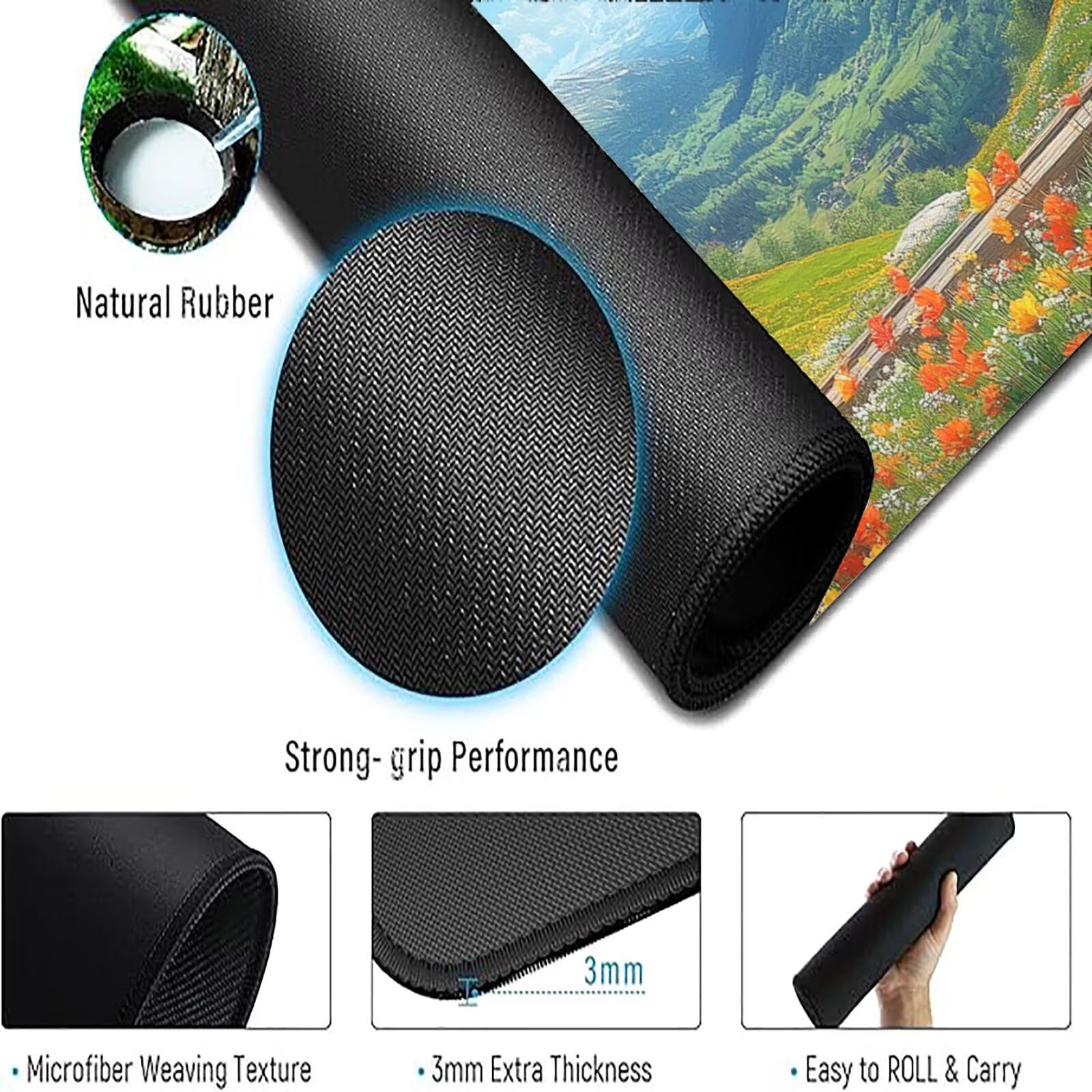 Podkładka pod mysz bordowa XXL 1200 x 600 mm mata biurkowa kwiaty podkładka pod mysz jednoczęściowa antypoślizgowa gumowa podstawa zszyte krawędzie wodoodporna antypoślizgowa podkładka pod mysz do