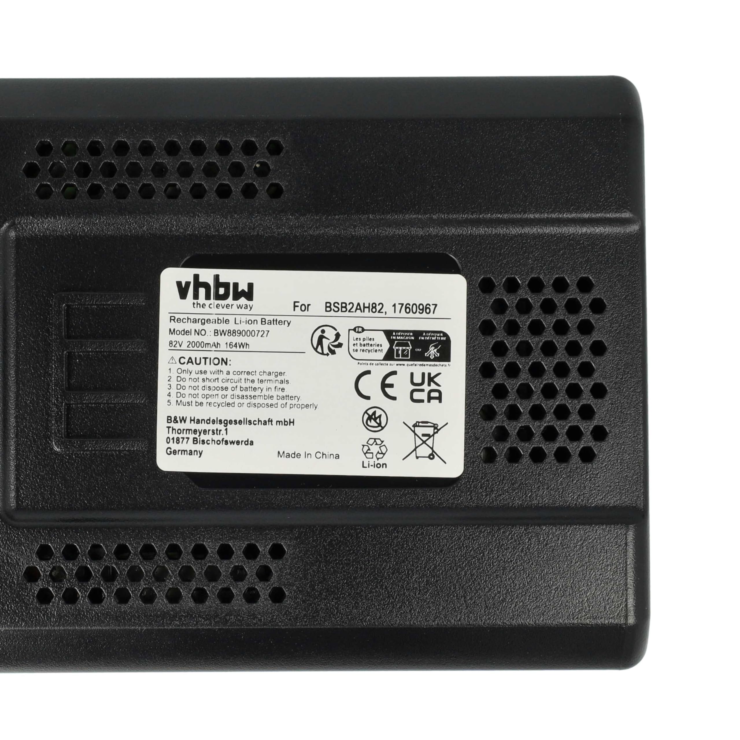 vhbw 2 x zamiennik baterii do Stiga SBT 4080 AE, SBT 5080 AE, SBT 5080 AE do kosiarki (2000 mAh, 80 V, Li-Ion, 20 ogniw)