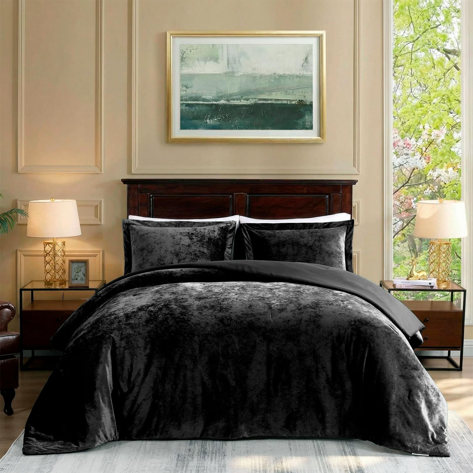 TAMGHO Velvet Comforter Queen