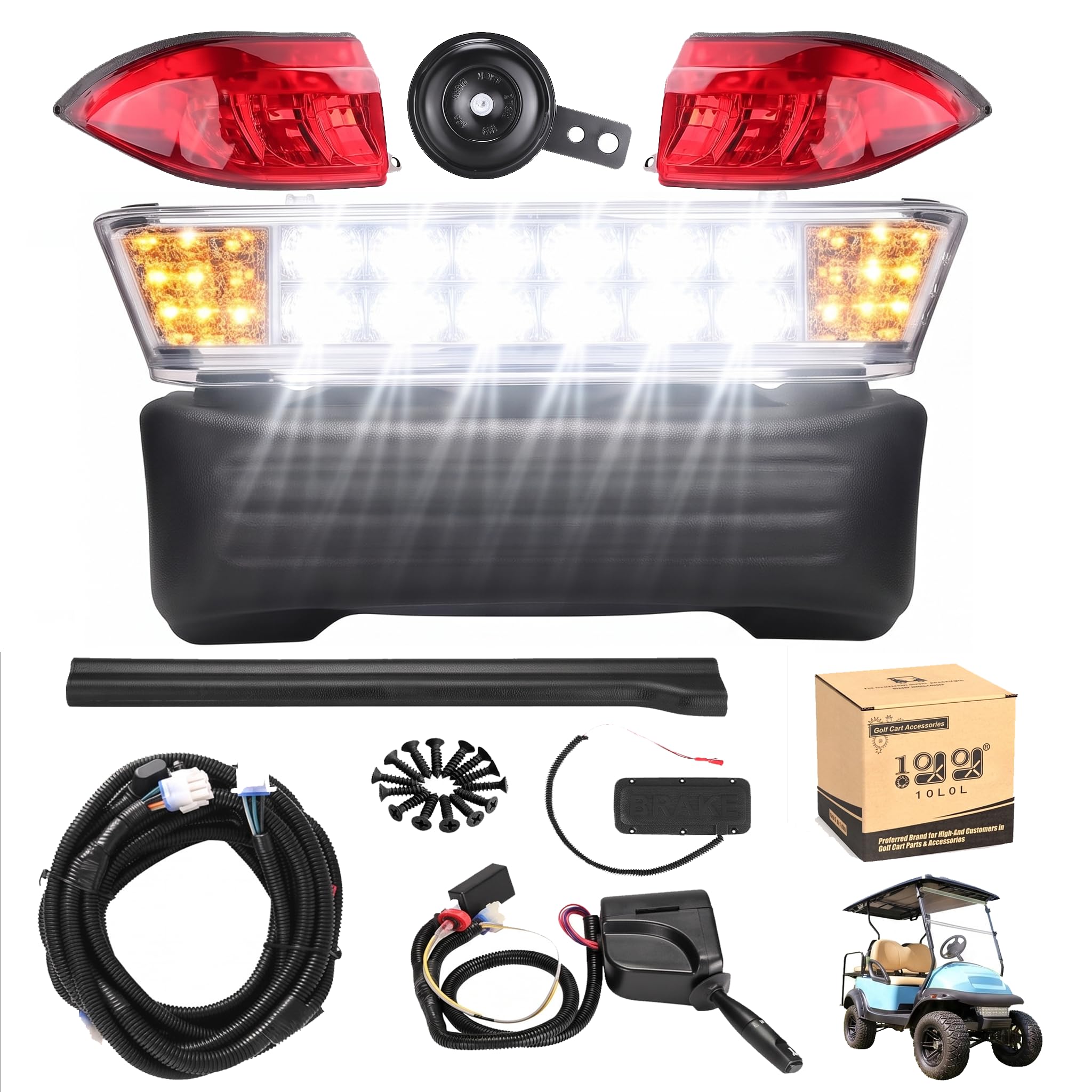 View 1 of 10L0L Golf Cart Light Kit for Club Car Precedent Gas and Electric 2004-2018