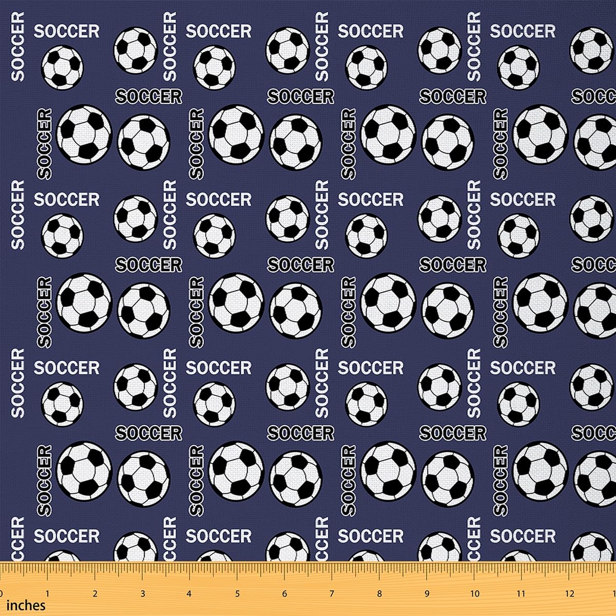 Homemissing Football Upholstery Fabric for Chairs Soccer Ball Game Fabric by The Yard Rugby Sports Waterproof Outdoor Fabric American Football Player Reupholstery Fabric 1 Yard (L92*W150cm)
