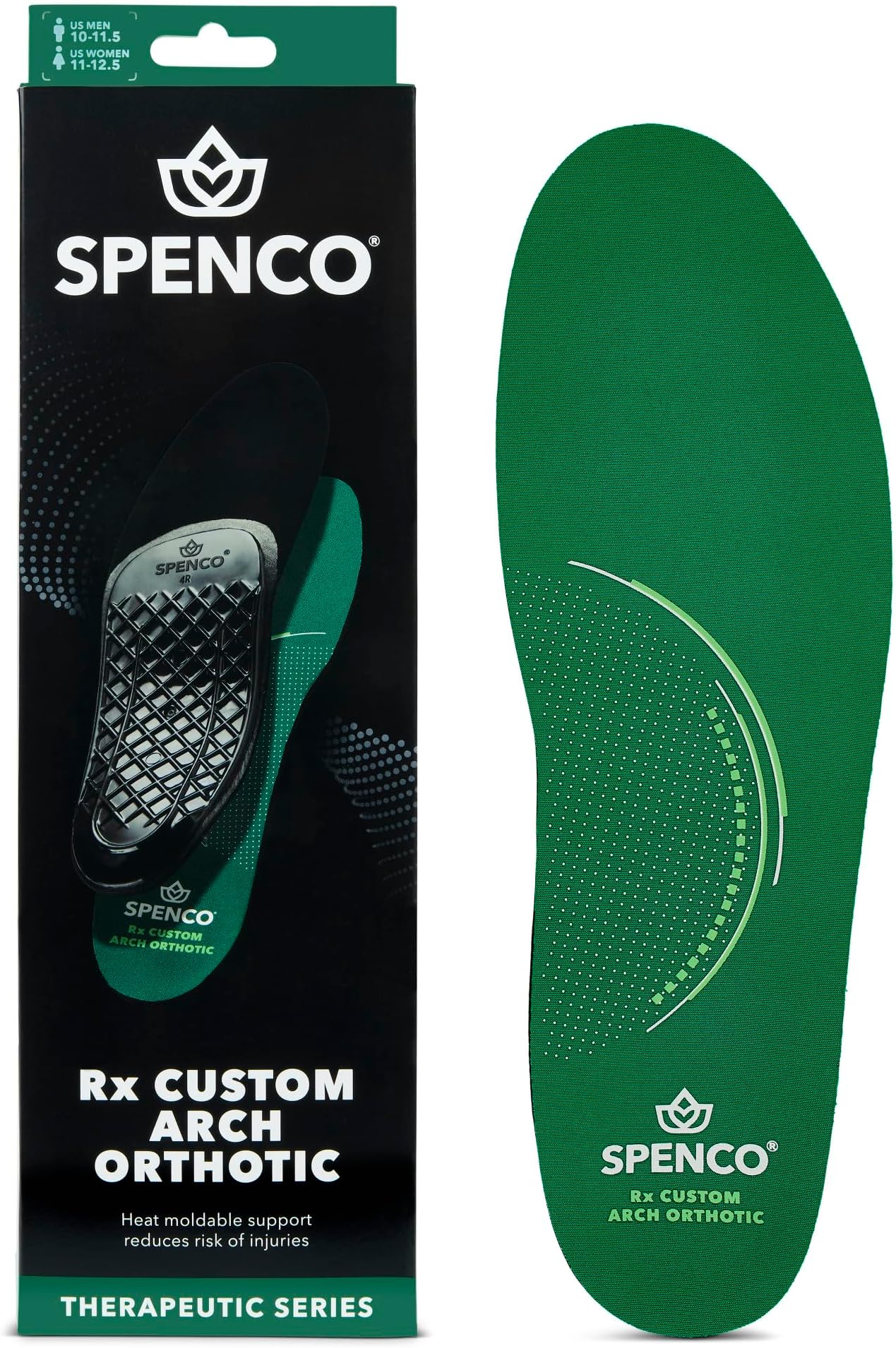 Spenco Rx Arch Support - Lightweight, Orthotic Shoe Inserts with 4-Way Stretch Fabric & SpenCore Layer for Shock Absorption, Odor Control & All-Day Comfort & Stability - Fits Most Shoes