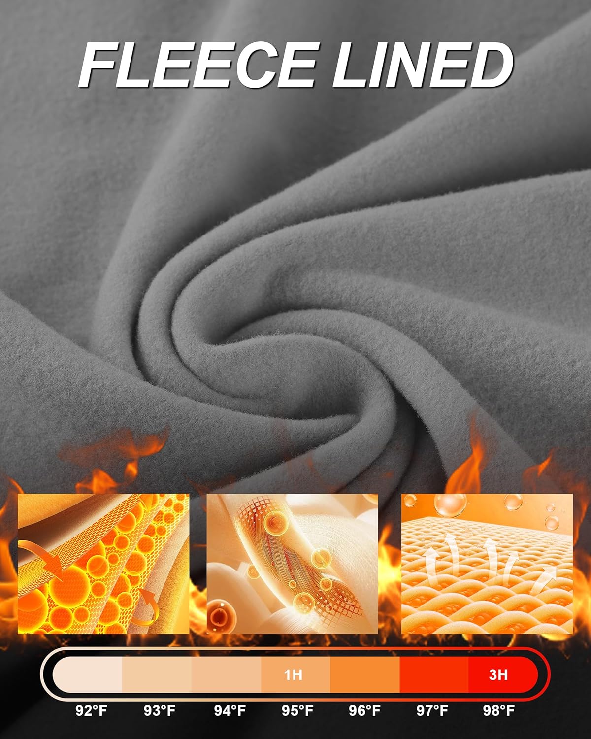 Roadbox Men's Thermal Compression Shirts Mock Turtleneck Long Sleeve, Fleece Lined Undershirt Base Layer for Winter Workout - Image 5