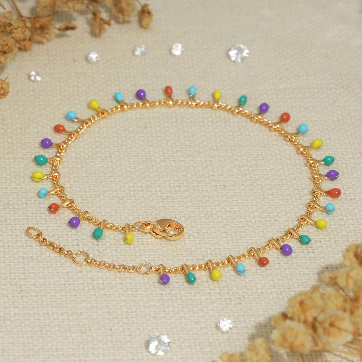 BENEIGE Women Bracelet 14K Gold Plated Paperclip Satellite Bead Ball Oval Cuba Cable Box Chain Daily Charm Layered Link Silver Bracelets Adjustable Jewelry - Image 6