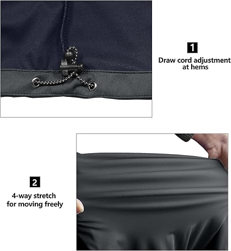 Miniatura 5 de Little Donkey Andy - Chaleco softshell ligero para hombre, chaqueta sin mangas a prueba de viento, para viajar, hacer senderismo, correr o jugar golf