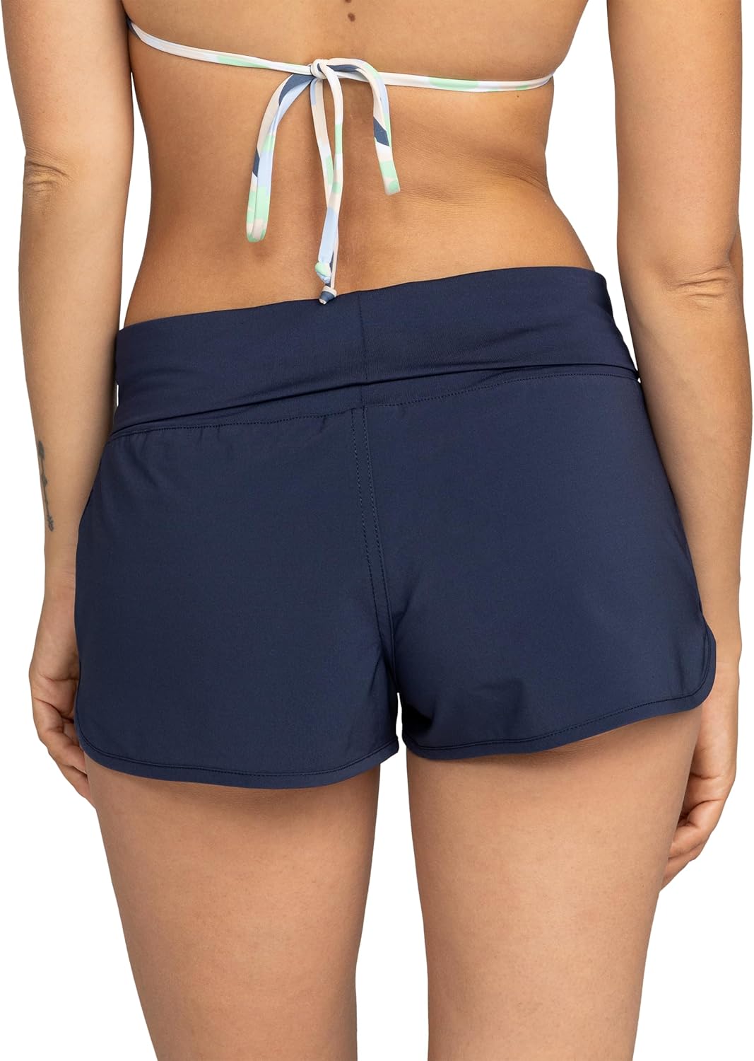 Roxy Women's Board Shorts –Tummy Control, 4-Way Stretch, Quick-Dry 2" Swim Shorts, UPF 50+ Beach Shorts, Denim, Medium - Image 4