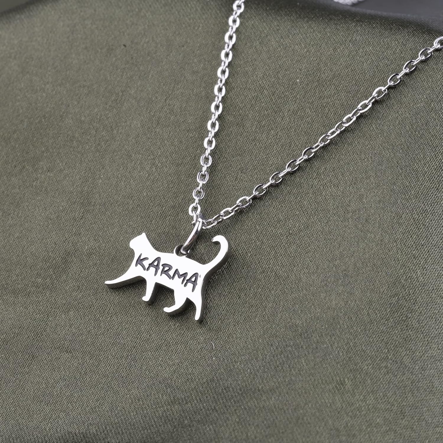 Karma Is A Cat Necklace
