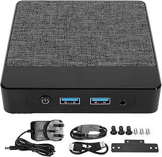 Mini Gaming PC, for Intel N4020 2.4G 5G WIFI Mini PC Support 4K 60Hz Dual Screen Video BT5.0 Gigabit Ethernet Micro PC for Windows 11 Pro (UK Plug 6+64+256)