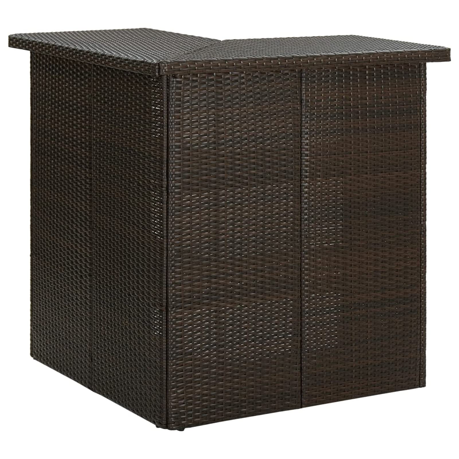 Chusui Ensemble de bar de jardin 16 pièces et coussins, salle à manger jardin, ensemble meubles de jardin salle à manger, ensemble de bar pour jardin, rotin synthétique marron