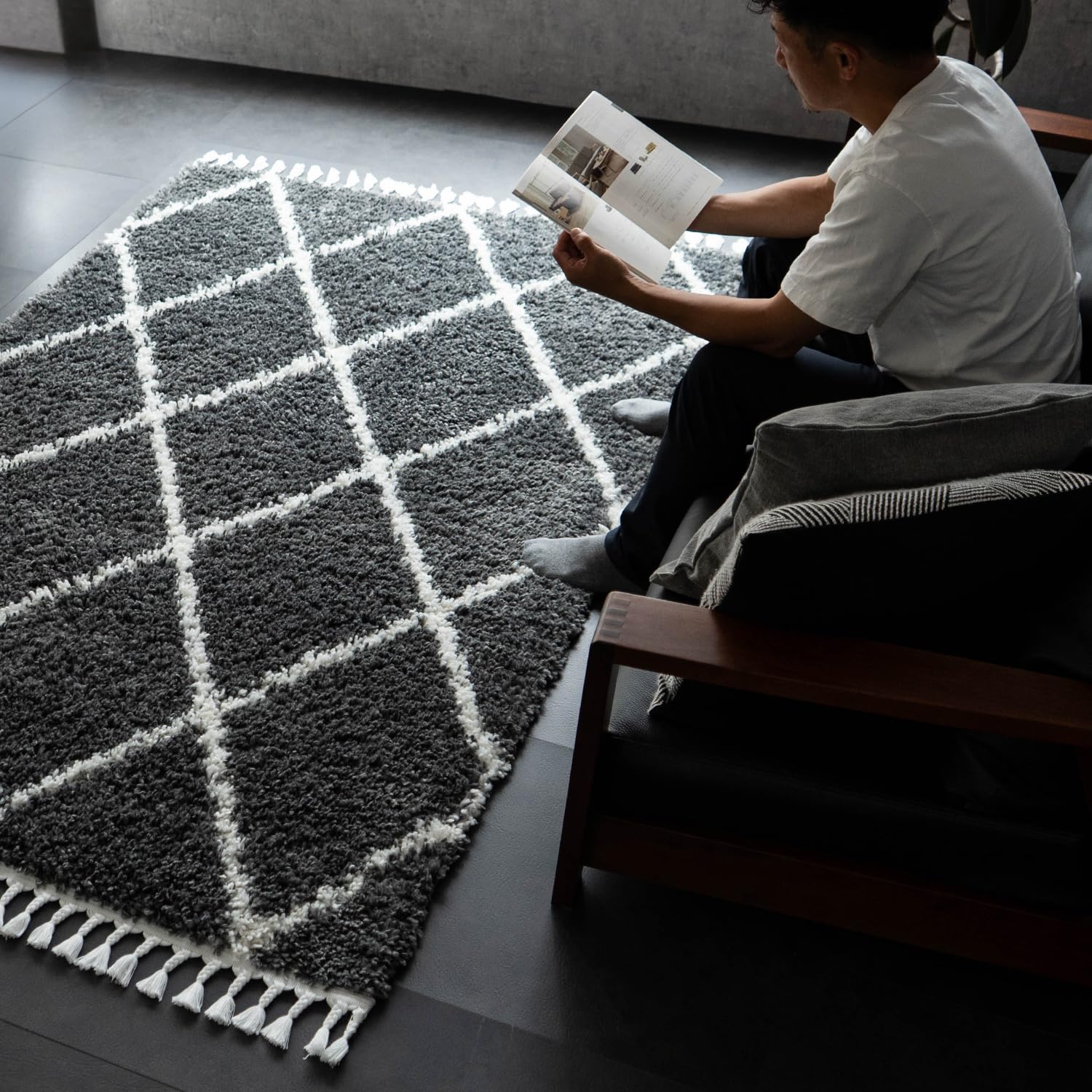 Amazon | サヤンサヤン ベニワレン 風 ラグ ゼフィール 133x195 1.5畳