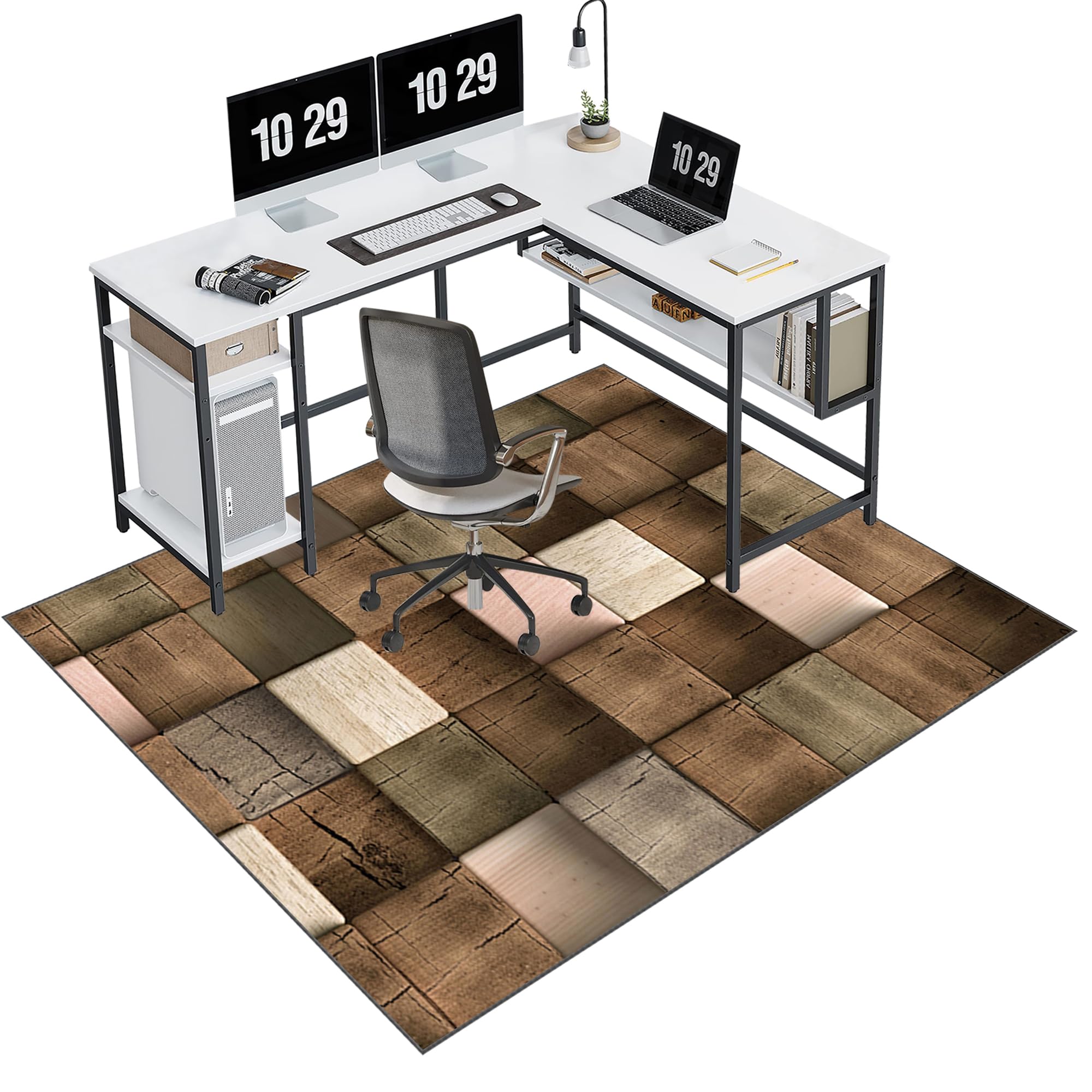 EYKWKB Office Chair Mat for Carpeted Floor | Low/No Pile Carpet Protector Chair Mat for Easy Glide | Desk Chair Mat Large | Computer Gaming Chair Mat | Floor Protector for Chairs 140 x 180 cm