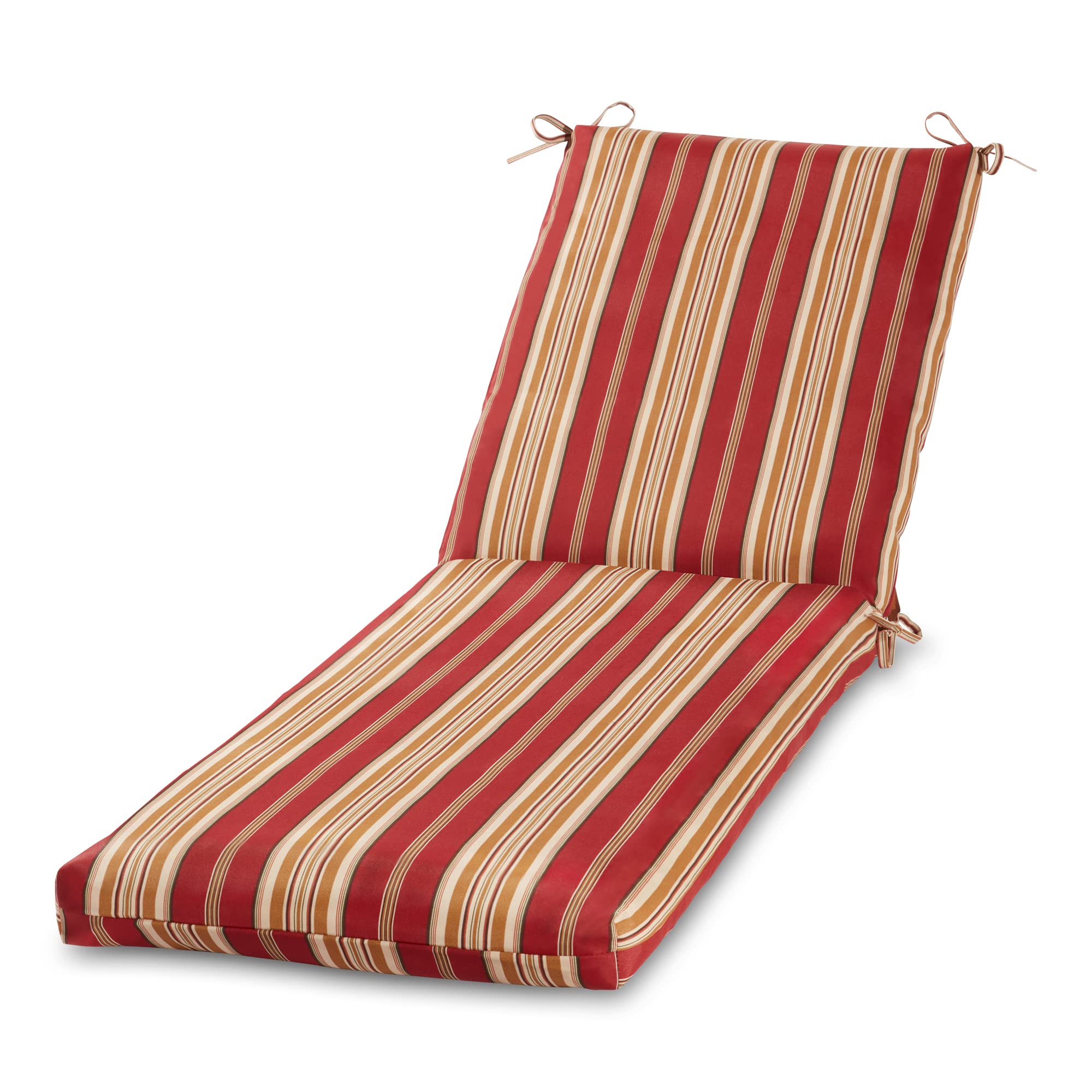 Outdoor Reversible Chaise Lounge Chair Cushion, Tuscan Stripe
