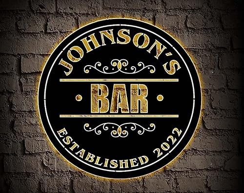 Miniatura 8 de Arte de Nombre de Neón LED Personalizado - Decoración de Pared de Metal para Bar, Pub, Letrero Personalizado Bar 4