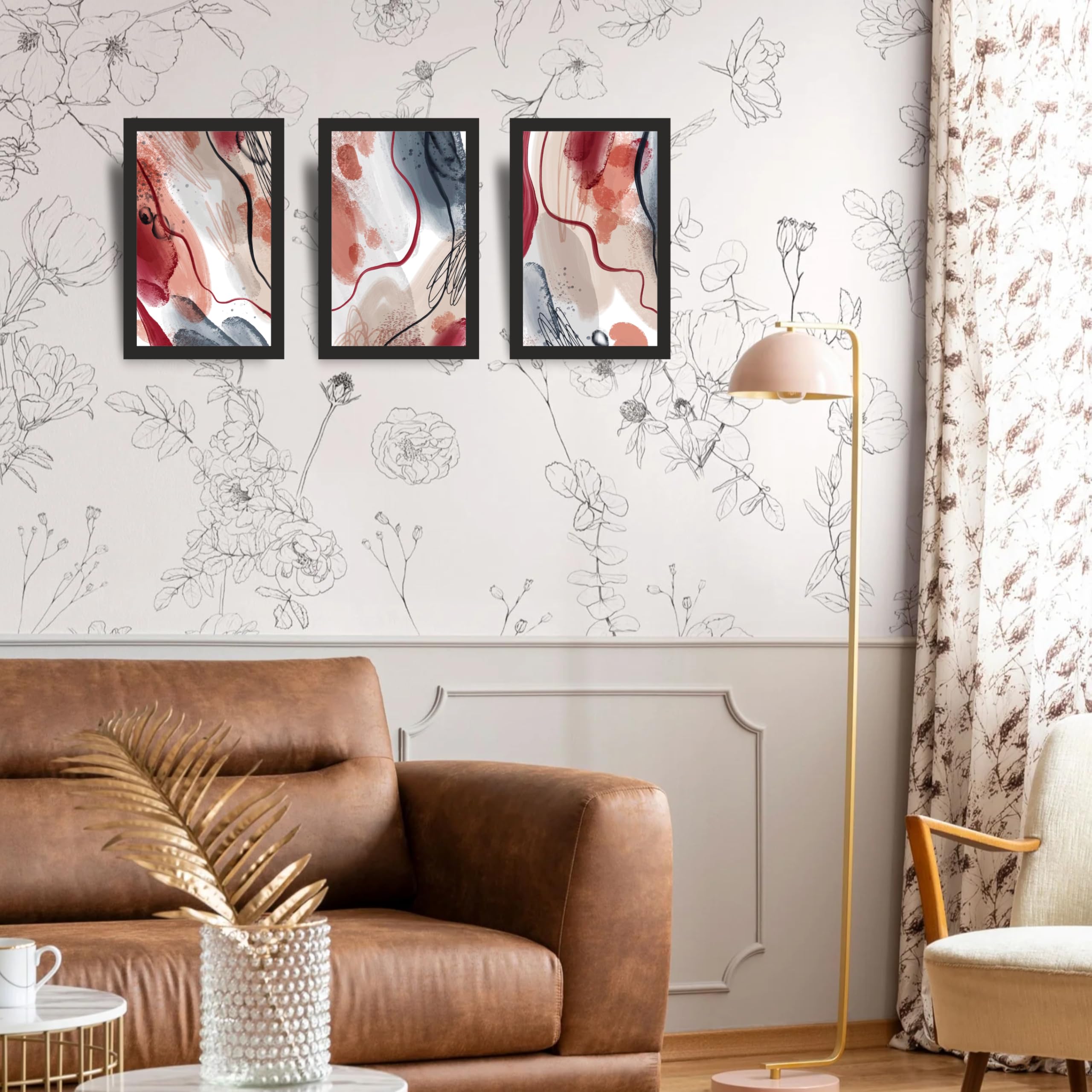 Neutral Tone Abstract Wall Art Set of 3
