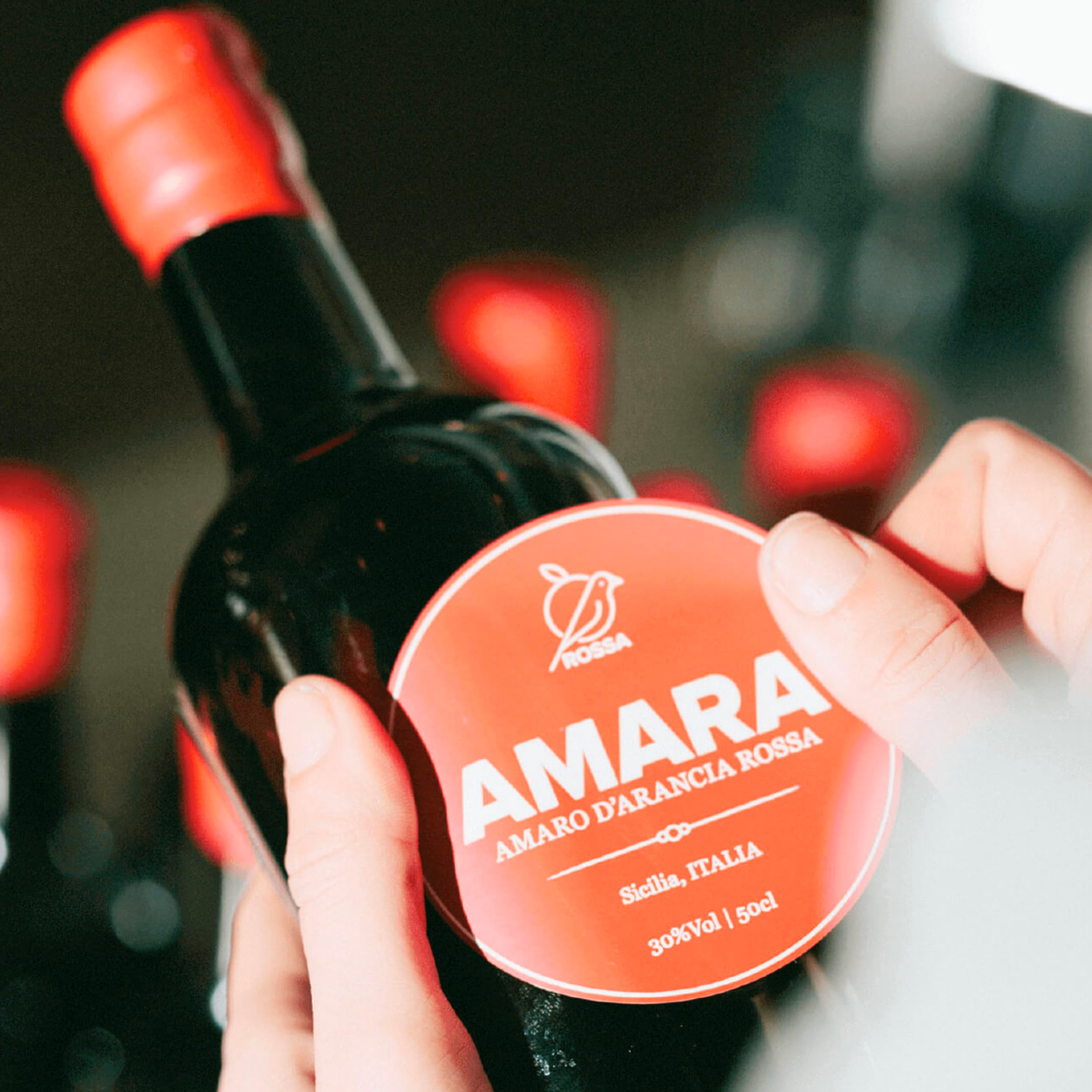 Rossa Amaro Amara della Sicilia | Amaro Siciliano con Scorze di Arancia Rossa Siciliane IGP | Vol. 30% 1500ml