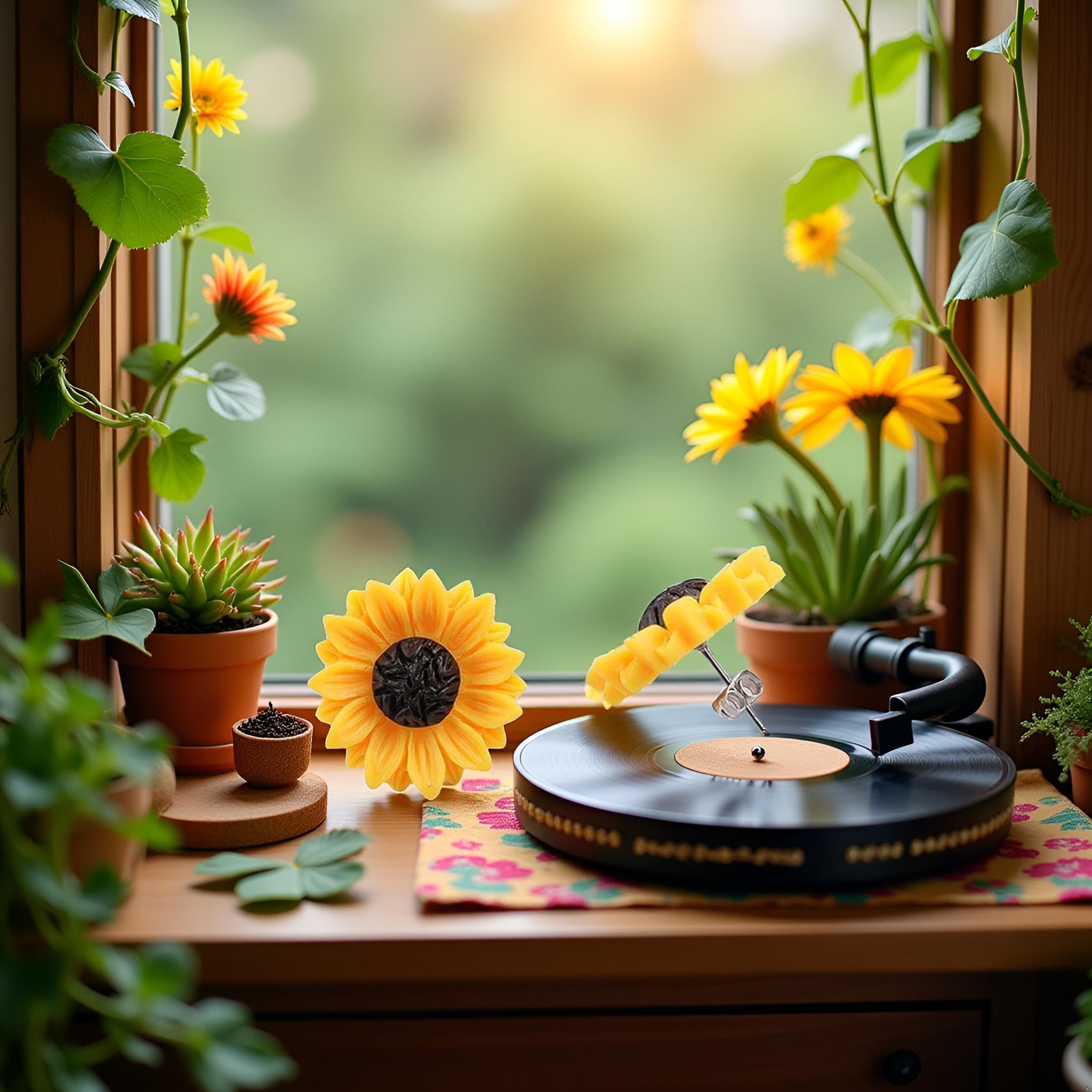Orecchini a perno in resina a forma di girasole, 15 mm, idea regalo per donne e ragazze