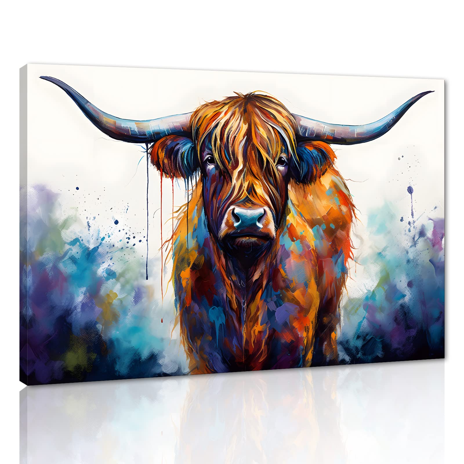 キャンバス 油絵専用カラフルCOWS 1
